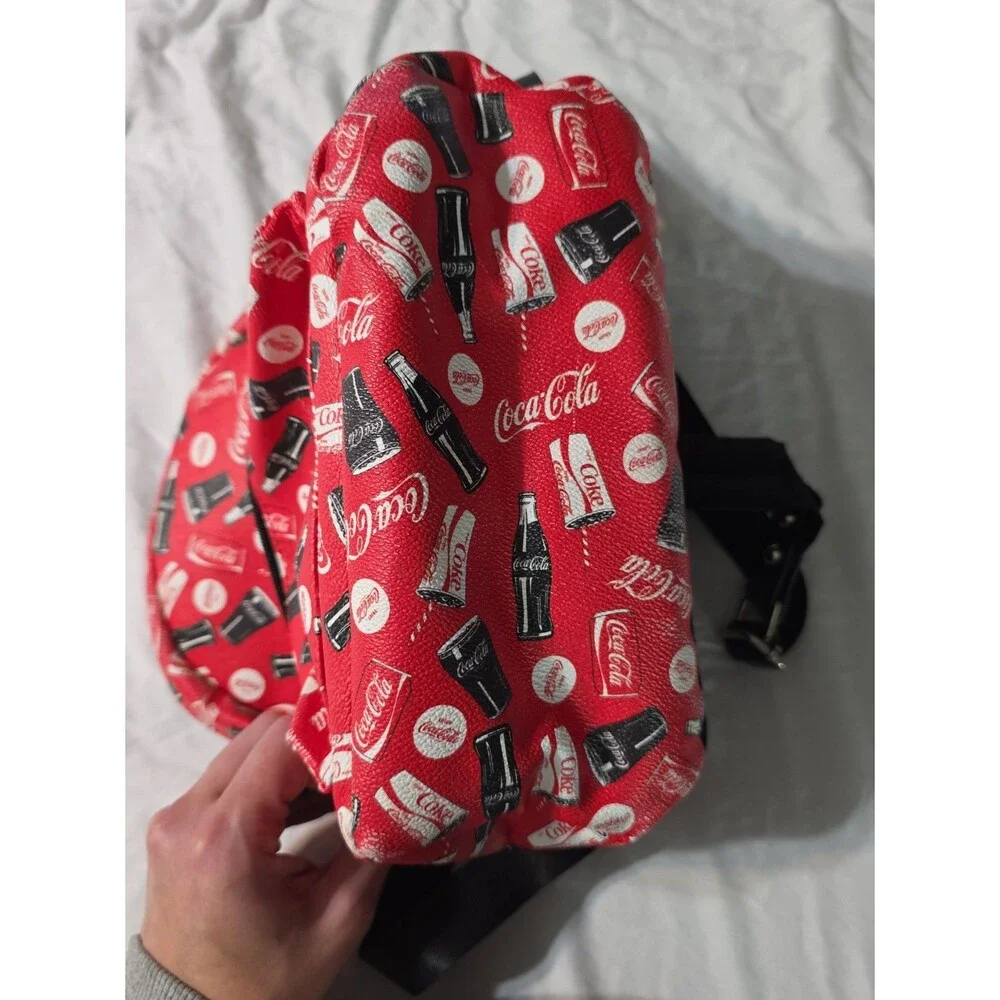 Coca cola brand coke bottle coke can print mini backpack purse bookbag!